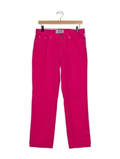 Pre-owned Versace Jeans 2000's Straight Leg Jeans In Pink