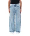 Versace Stonewashed Denim Wide Jeans