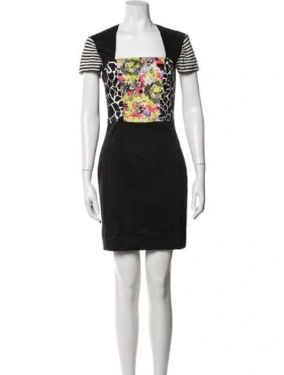 Pre-owned Versace Jeans Acetate Mini Dress In Black