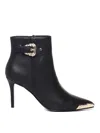 Versace Jeans Ankle Boot With Buckle In Negro