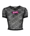 Versace Jeans Appliqué-logo Floral-lace T-shirt