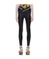 Versace Jeans Logo-waistband Leggings In Black