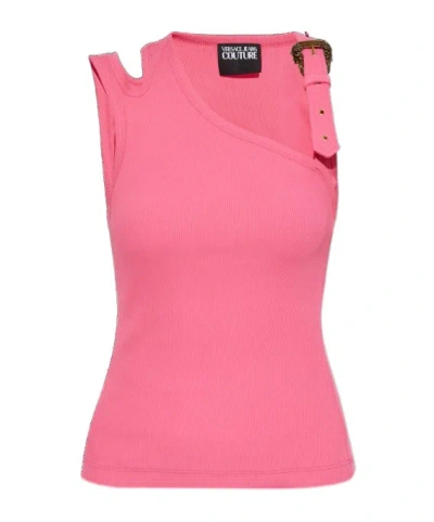 Versace Jeans Asymmetrical Vest In Pink