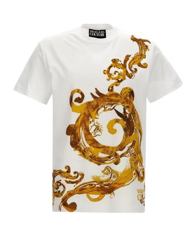 Versace Jeans Barocco-print Cotton T-shirt In White