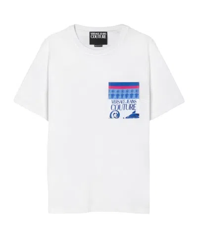 Versace Jeans Barocco-print Cotton T-shirt In White