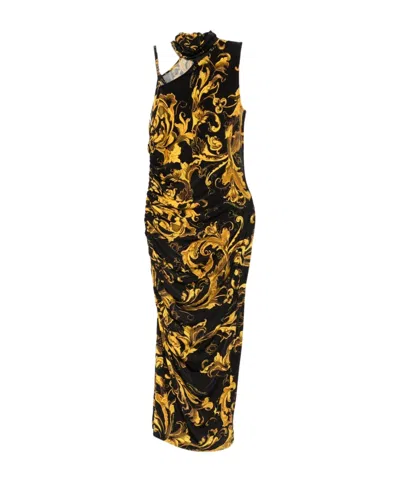 Versace Jeans Barocco-print Dress In Multi