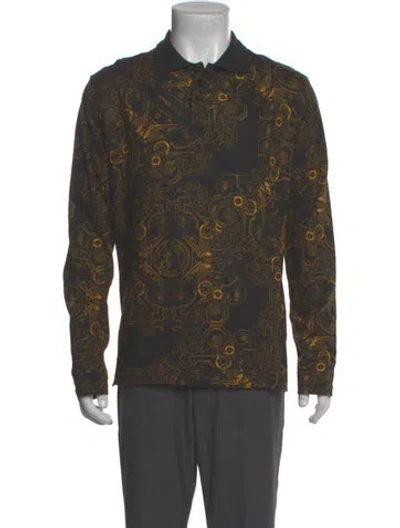 Pre-owned Versace Jeans Barocco Print Printed Shirt W/ Tags In Black