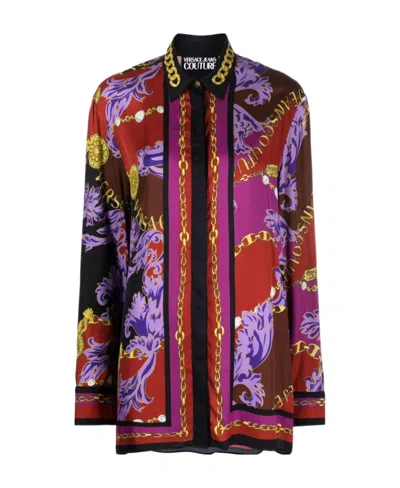 Versace Jeans Barocco-print Shirt In Multicolor