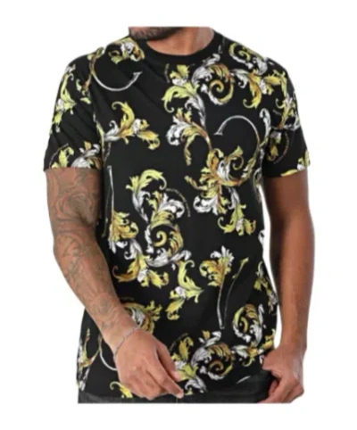 Versace Jeans Barocco-print T-shirt In Black