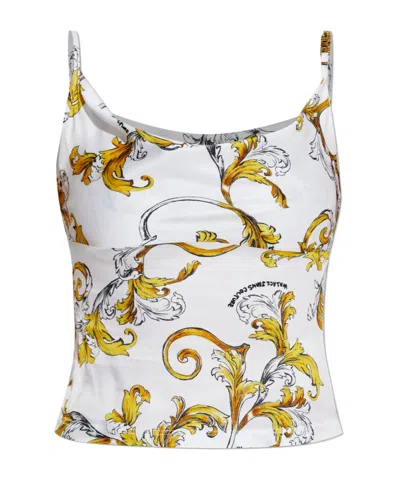 Versace Jeans Barocco-print Top In White