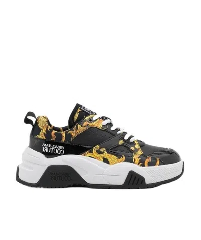 Versace Jeans Barocco Printed Leisure Sports Shoes In Black