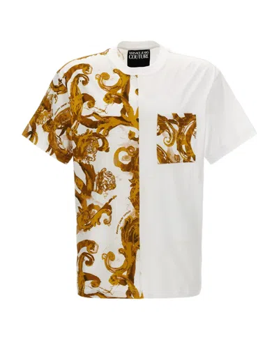 Versace Jeans Baroccoflage-print Cotton T-shirt In White
