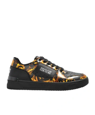 Versace Jeans Barocco-print Lace-up Sneakers In Multi