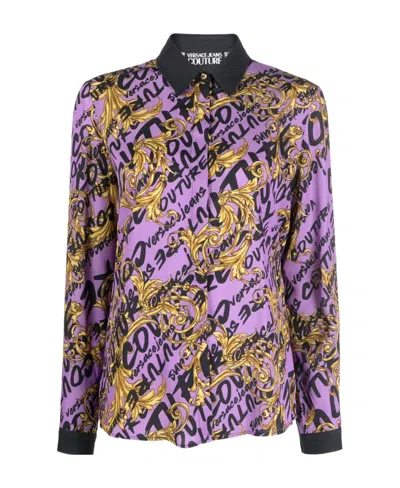 Versace Jeans Baroque Graffiti-print Shirt In Multicolor