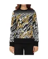 Versace Jeans Baroque-pattern Print Sweater In Black