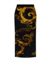 Versace Jeans Baroque-print High-waist Midi Skirt In Multi