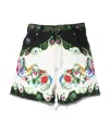 Versace Jeans Baroque-print Short Shorts In White