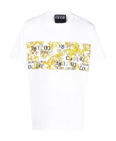 Versace Jeans Baroque-print T-shirt In White