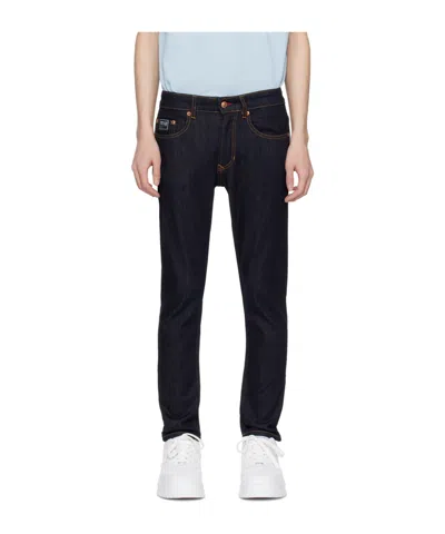 Versace Jeans Belt-belt Loop Pocket Jeans In Black