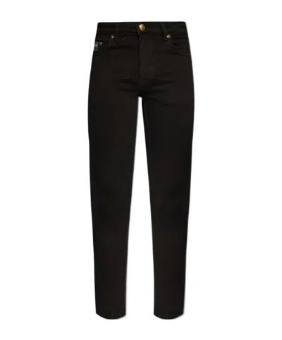 Versace Jeans Belt-loop Jeans In Black