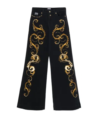 Versace Jeans Belt-loop Jeans In Black