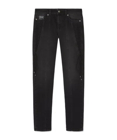 Versace Jeans Belt-loop Jeans In Black