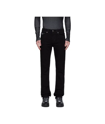 Versace Jeans Belt-loop Jeans In Black
