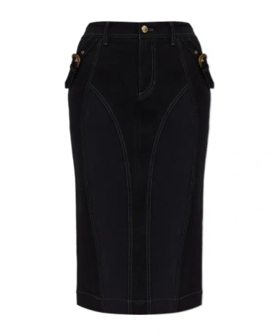 Versace Jeans Belt Loop Skirt In Multi
