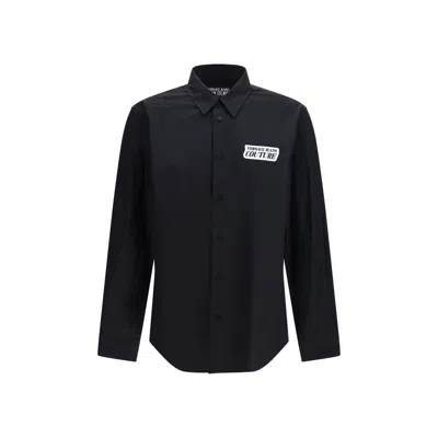 Versace Jeans Black Cotton Dress Shirt