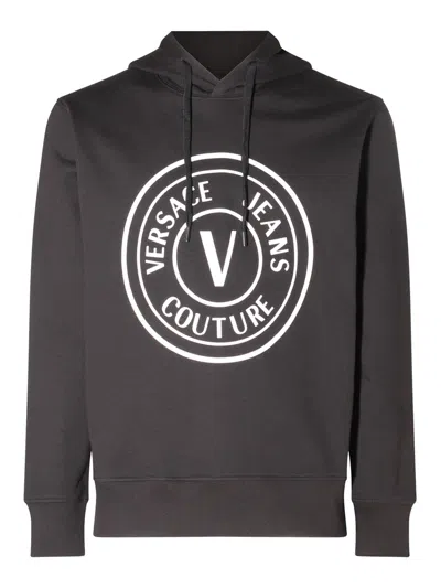 Versace Jeans Black Cotton Sweatshirt