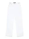 Versace High-waist Straight-leg Cotton Jeans In White