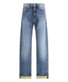 Versace Stretch Denim Jeans With Back Pockets In Blue