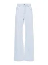 Versace Logo-patch Straight Jeans In Blue