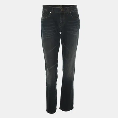 Versace Jeans Blue Denim Jeans In Black