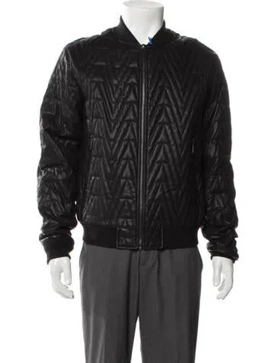Pre-owned Versace Jeans Bomber Jacket W/ Tags In Black