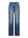 Versace Belt-loop Jeans In Blue