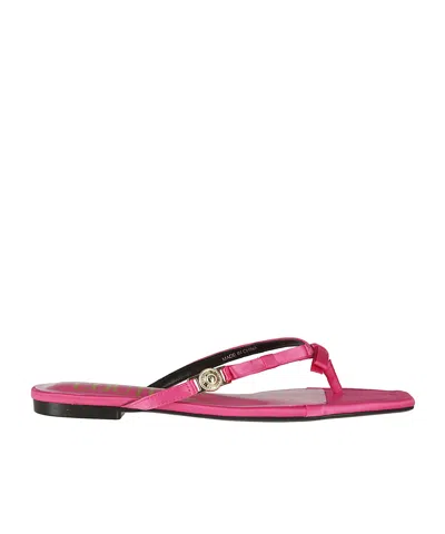 Versace Jeans Bow Tie Flip-flops In Pink