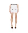 Versace Jeans Button-up Denim Mini Skirt In White