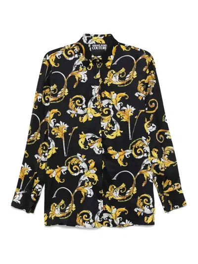 Versace Jeans Barocco Shirt In Black