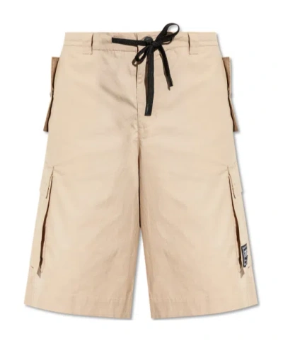 Versace Jeans Cargo Shorts In Beige