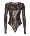 Versace Jeans Chain Couture Bodysuit In Black