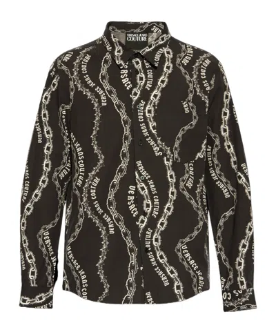 Versace Jeans Chain Couture Shirt In Black