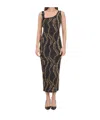 Versace Jeans Chain Pattern Dress In Black