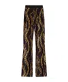 Versace Jeans Chain-print Flared Leggings In Black