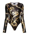Versace Jeans Chromo Couture Bodysuit In Black
