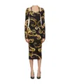 Versace Jeans Chromo Couture Dress In Black