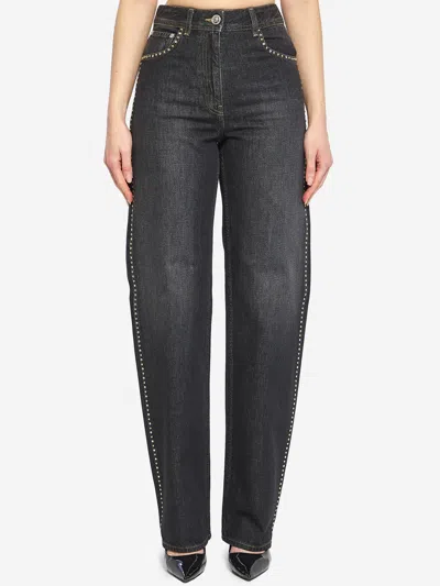 Versace Jeans With Studs In Black