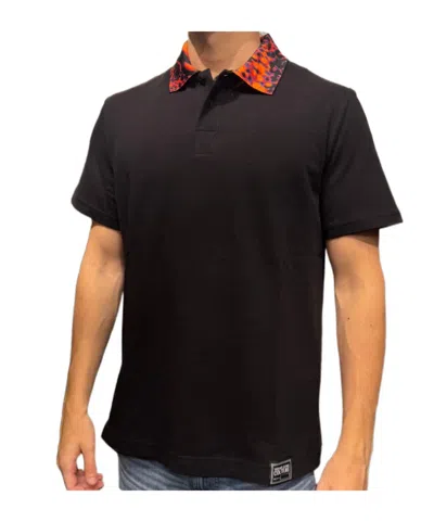 Versace Jeans Cotton Polo Shirt In Black
