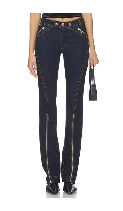 Versace Jeans Couture 5 Pocket Pant In Blue