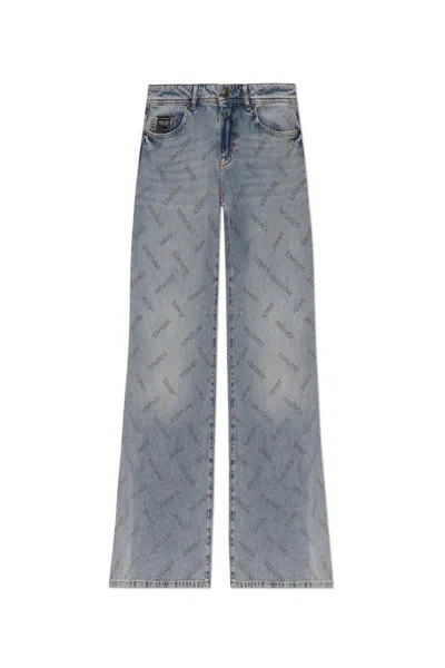 Versace Jeans Couture 5 Pocket Pants In Blue